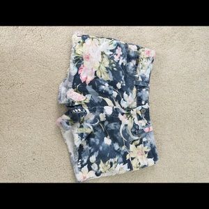 Floral Jean Shorts